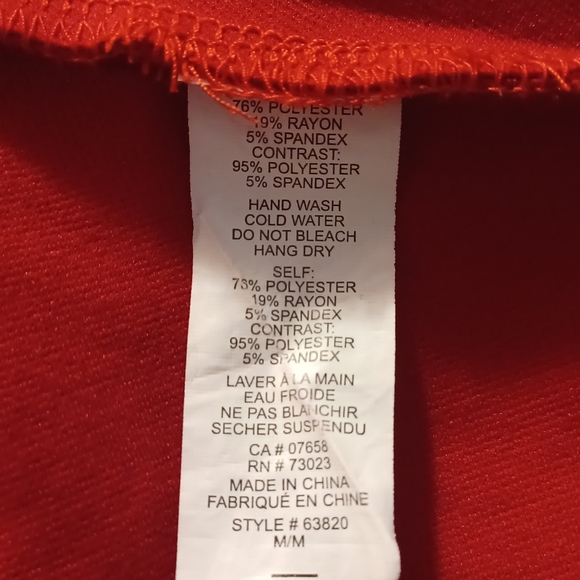 4/$80 Red Flare Sleeveless Top With Mesh - Size Medium - Picture 7 of 7